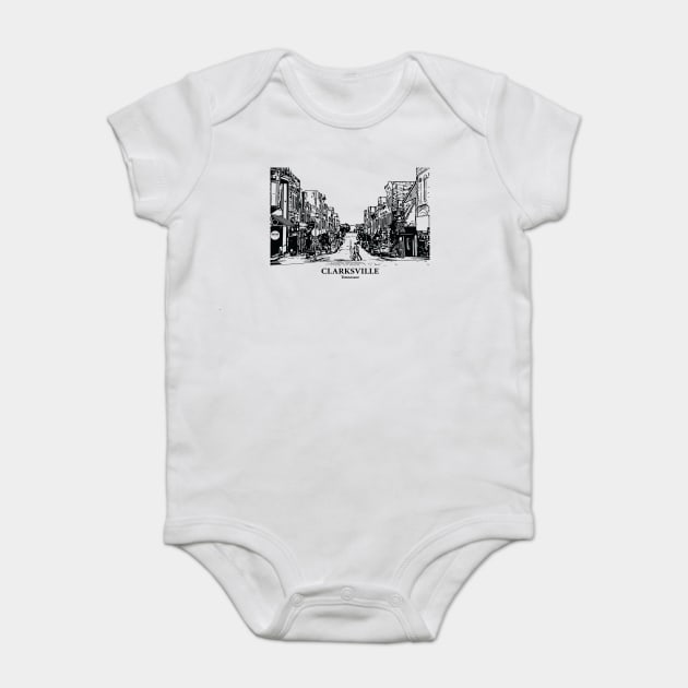 Clarksville - Tennessee Baby Bodysuit by Lakeric